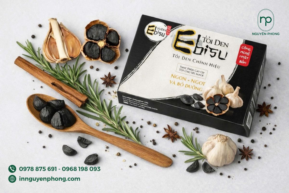 In hộp giấy đựng tỏi đen giúp bảo vệ môi trường